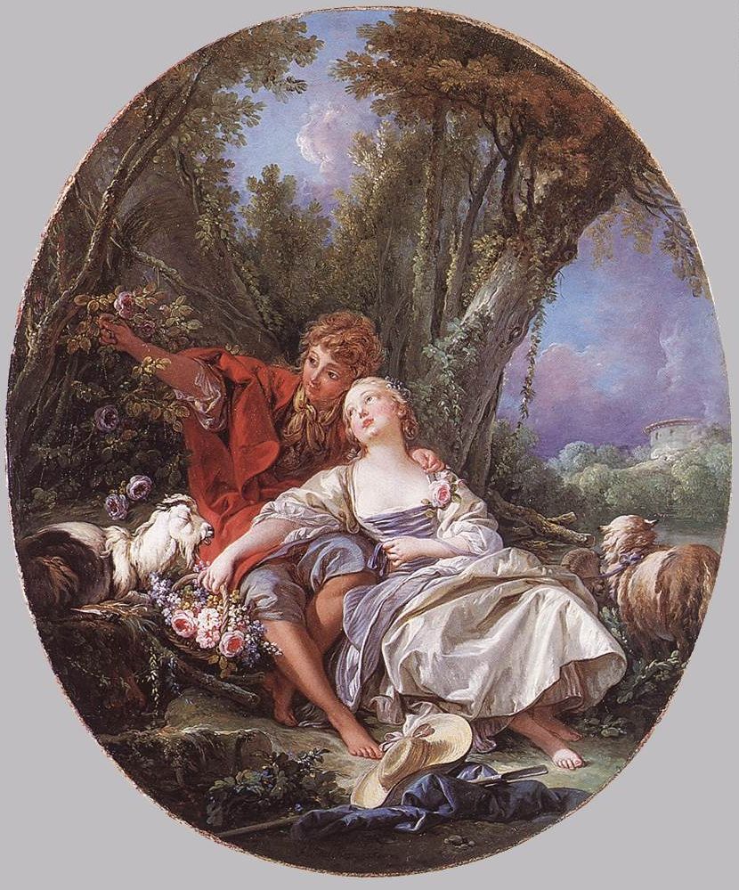 Boucher, Francois - Shepherd And Shepherdess Reposing